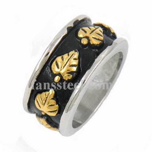 FSR08W62G Gold leaf band ring